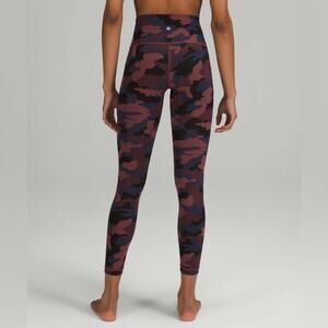 Lululemon Wunder Under High Rise 25* Tights Leggings Pink Heritage Camo Size 2